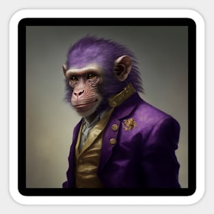 Ape Couture, a Fashionable Purple Monkey Sticker